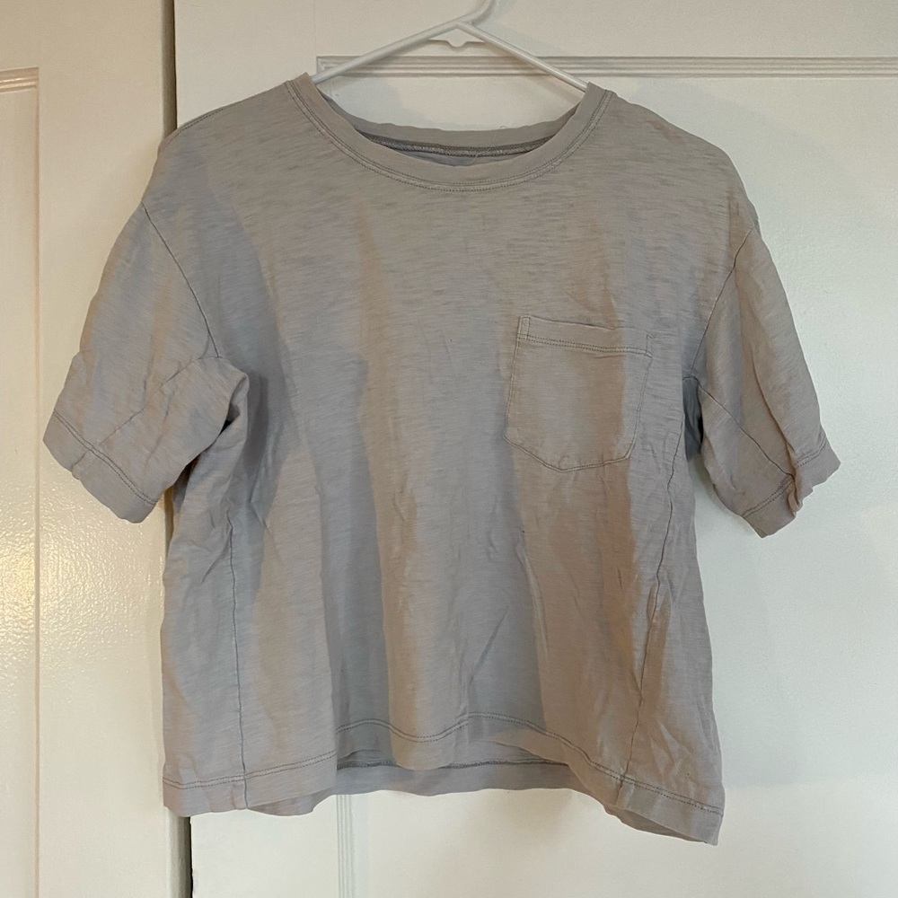 Madewell Cropped Boxy Tee, Size M